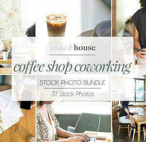 Coffee Shop Coworking Stock Photo Bundle