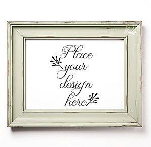 Rustic white frame landscape photo