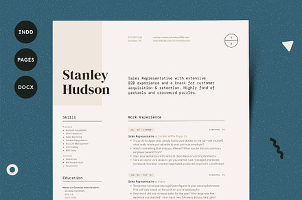 Modern Resume CV Template Design