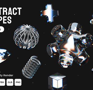 Abstract Shapes 3D Icons