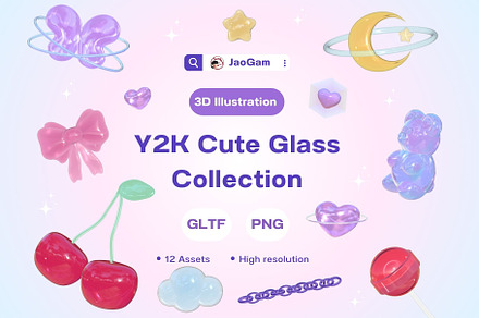 Y2K Cute Glass Collection
