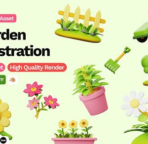 3D Garden Illustration
