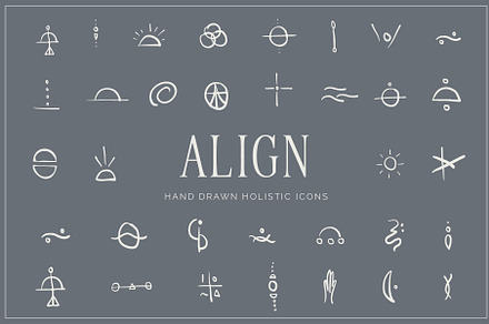 Wellness Holistic Boho Yoga Icons
