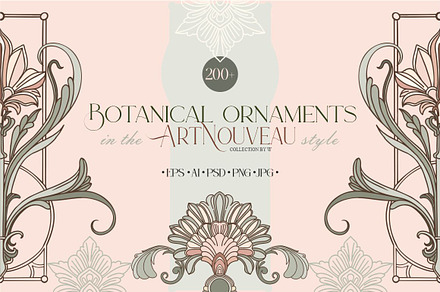 Botanical ornaments Art Nouveau