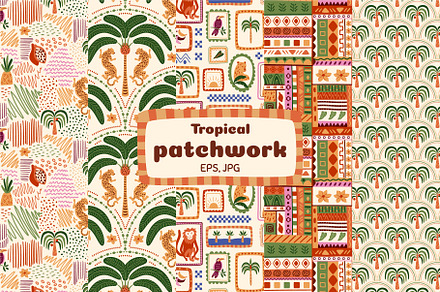 Tropical patchwork patterns