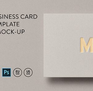 Business Card Mockup with Logo Emboss