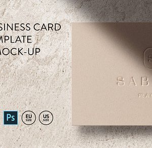 Business Card Mockup with Logo Foil