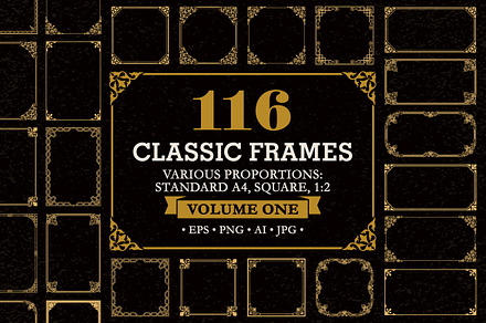 Decorative frames and borders set #1