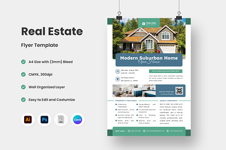 Modern Real Estate Flyer Template V7