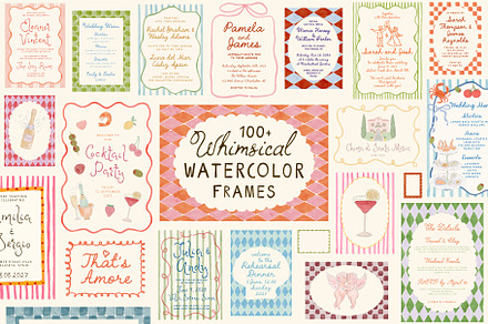 Whimsical Watercolor Frames Bundle