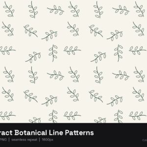 Abstract Botanical Line Patterns