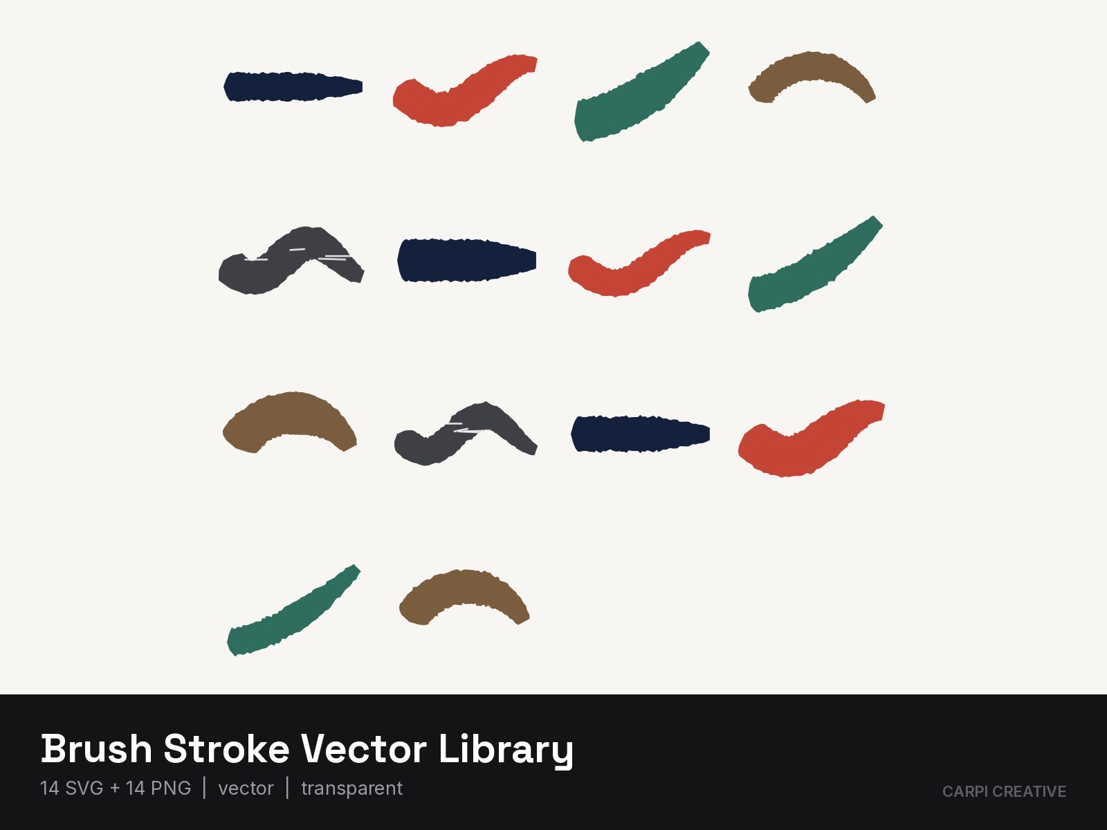 Brush Stroke Vector Library