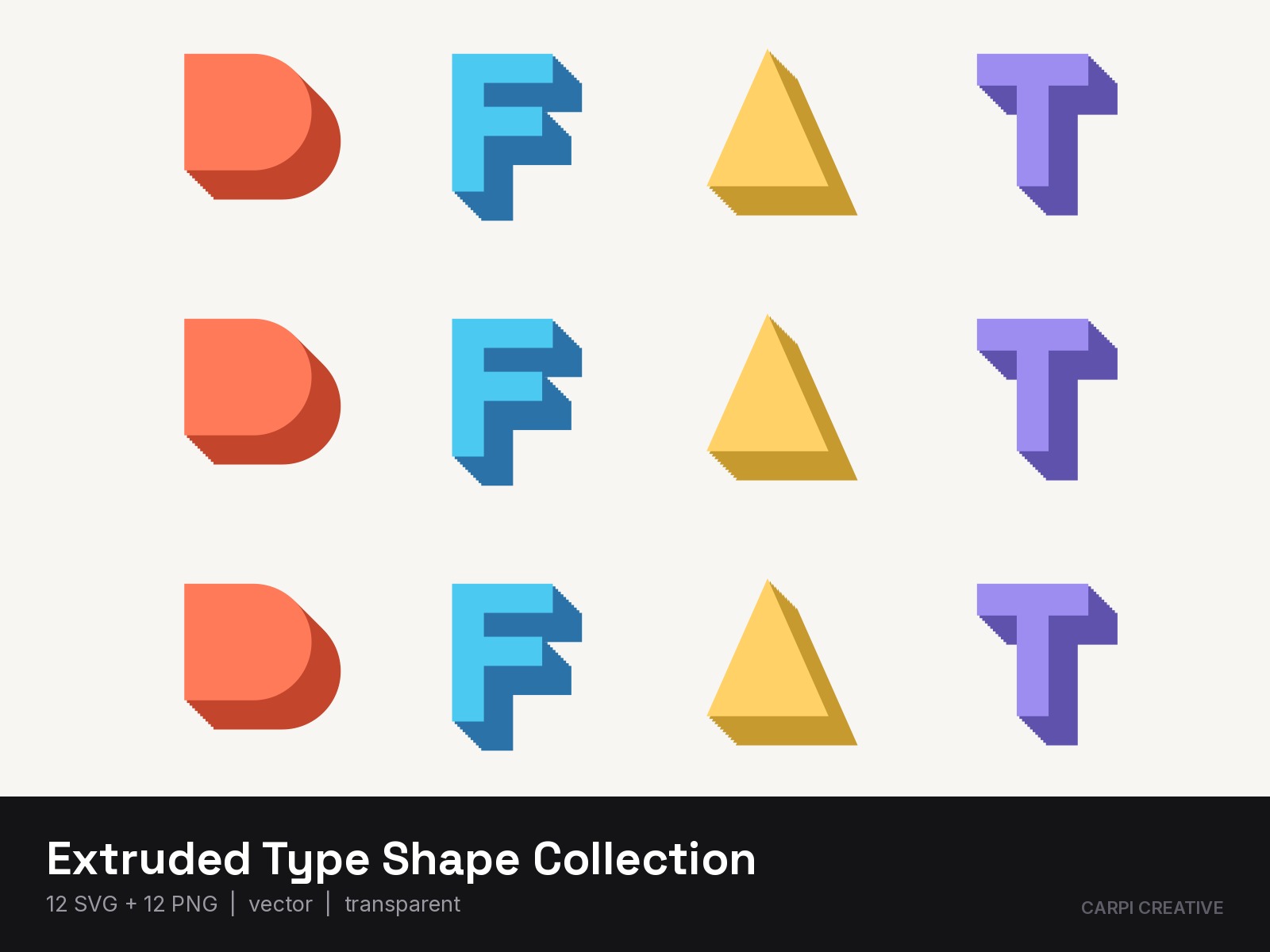 Extruded Type Shape Collection