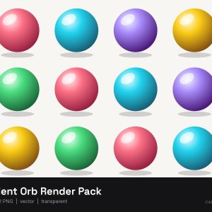 Gradient Orb Render Pack