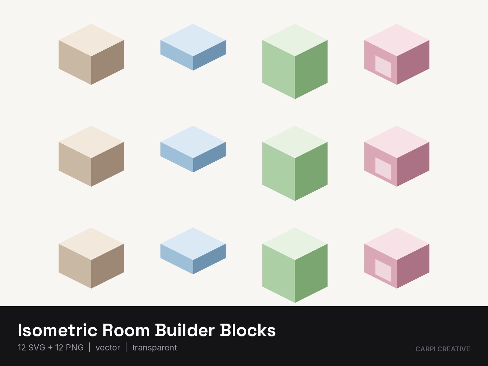 Isometric Room Builder Blocks
