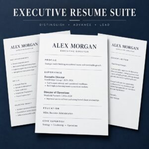 Clean Executive Resume Suite