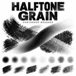 Halftone Grain Photoshop Brushes